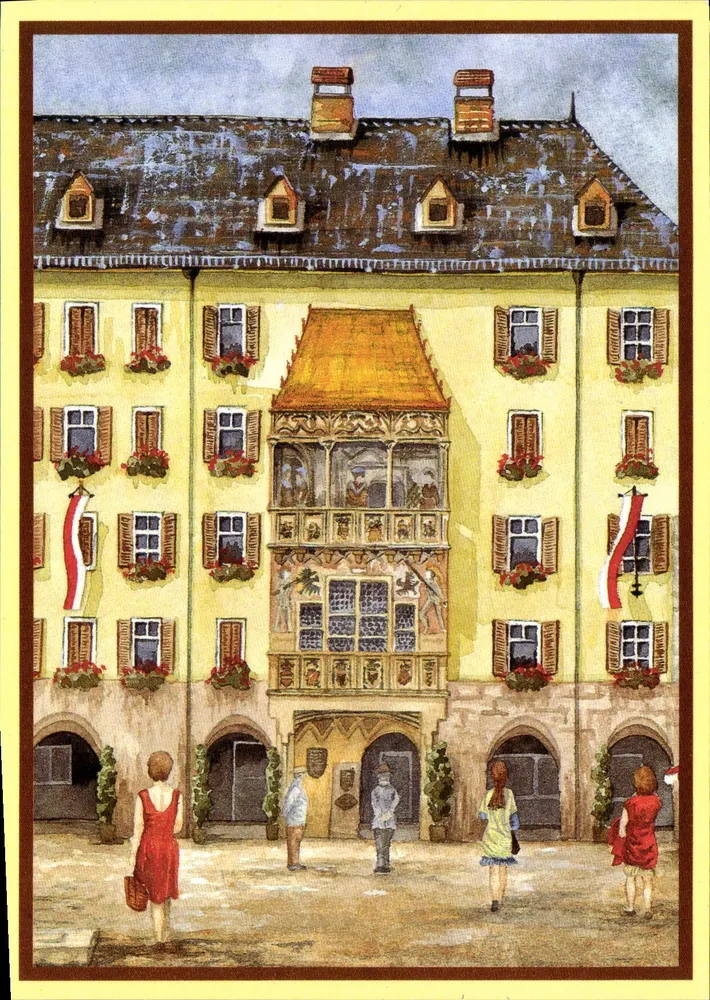 Innsbruck — Goldenes Dachl — Kunststätter René Rietmeyer, Serie B4003 - Vorderseite