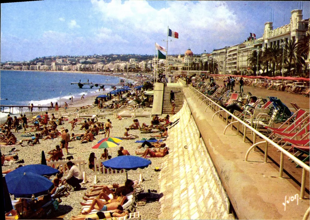Nice - Praia e Promenade dos Ingleses — Yvon — série 10-11506 - Frente
