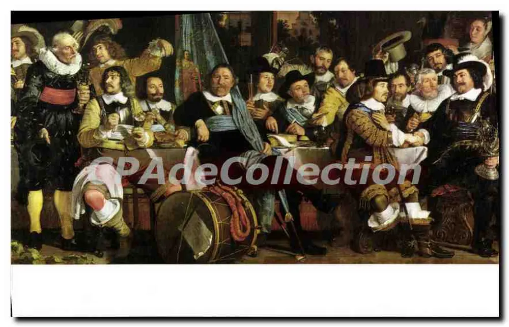 Banchetto della guardia civica per festeggiare la pace di Münster 1648 — Fragmento di Bartholomeus van der Helst (1613-1670) — Rijksmuseum Amsterdam, n° 106 - Recto