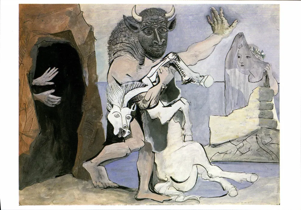 Minotauro e égua diante de uma caverna — Cena da minotaumachie — Éditions de la réunion des musées nationaux, 1979 - Frente