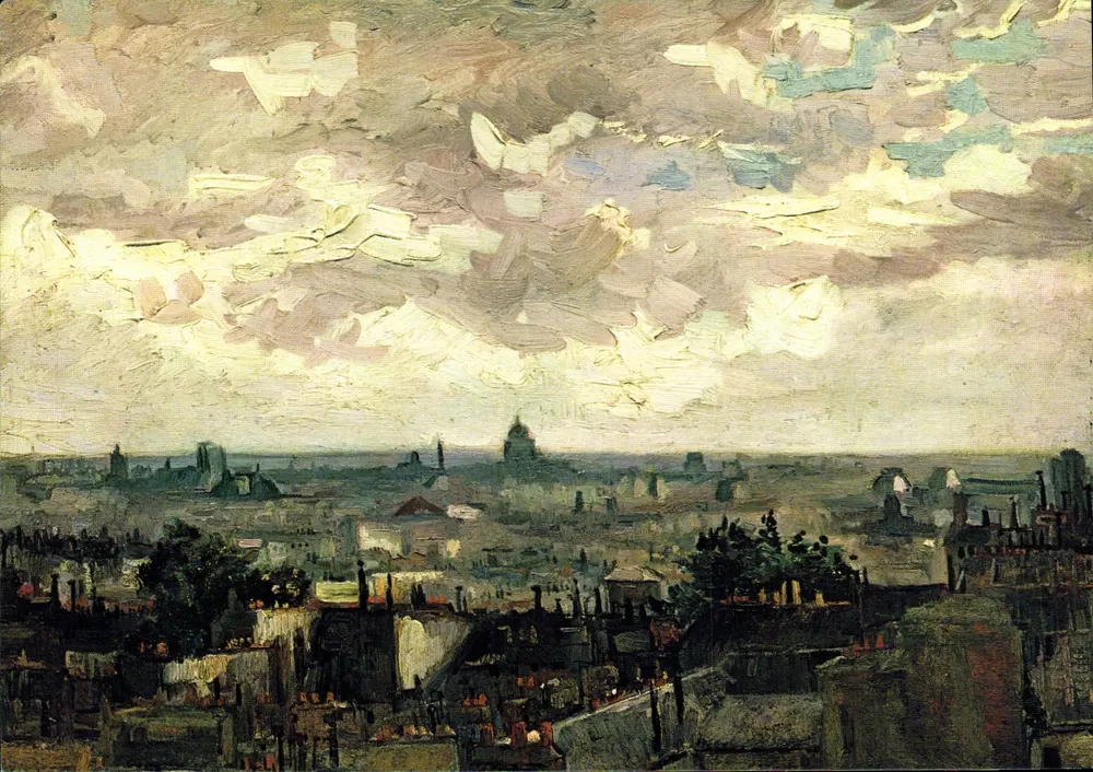 Vue de Paris — peinture de Vincent van Gogh — édition Van Gogh Museum Amsterdam - Recto