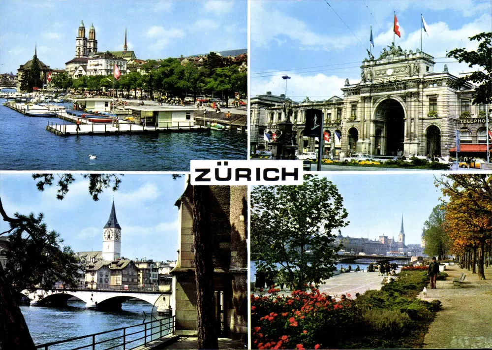 Zurique — vista panorâmica — CPADeCollection - Frente
