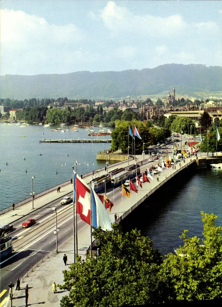 Zúrich, Quaibrücke y Uetliberg — Tarjeta postal antigua deCollection, n° 479 - Anverso