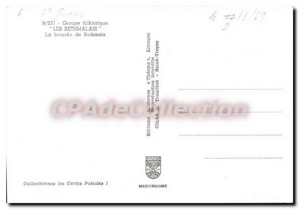 Volksfesttanz — Bethmale — Moderne Editionen « Théolac » - Rückseite