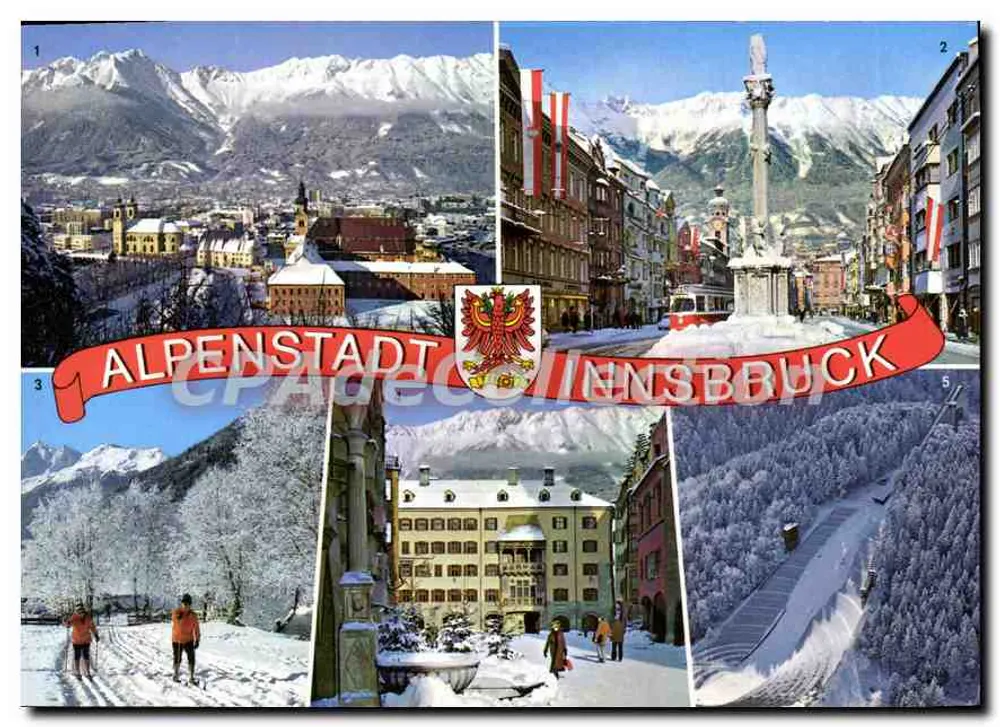 Innsbruck — Cidade das Alpes — Tiroler Kunstverlag Chilzau, n° 1507 - Frente