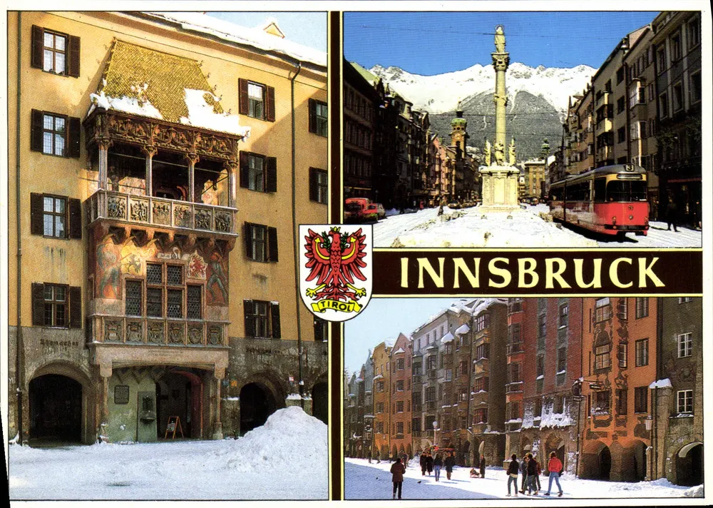 Innsbruck — Vista da cidade no inverno — H. Purner, Nr. 111 - Frente