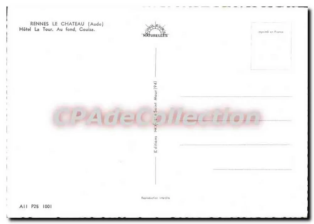 Rennes-le-Château — Hotel La Tour und Couiza im Hintergrund — Éditions Saint Maur (94) - Rückseite