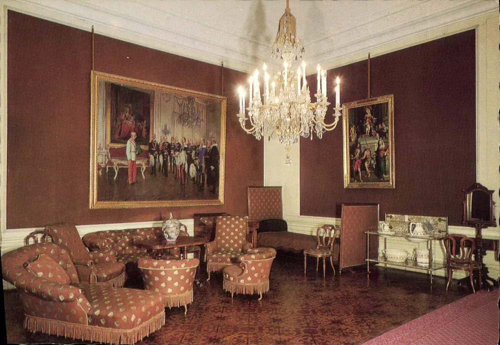 Quarto de dormir do imperador Francisco José I — Schloss Schönbrunn — edição CPAdeCollection, n° 466/177 - Frente