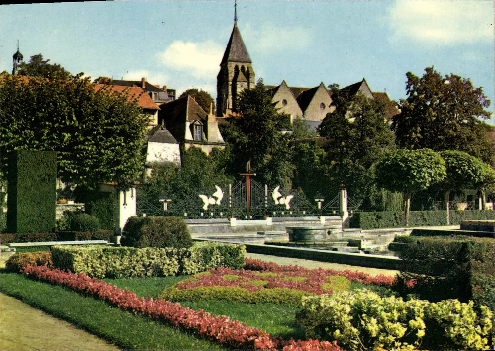 Vierzon (Cher) — Der Öffentliche Garten und die Kirche Notre-Dame — Éditions Nivernaise - Vorderseite