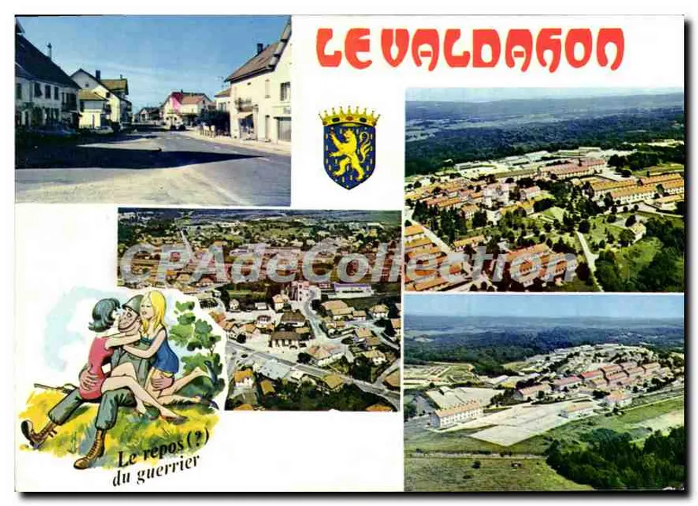 Le Valdahon — Vista aérea e rua — editor 'Maison de la Presse' n° 3.CP 80 1324 - Frente