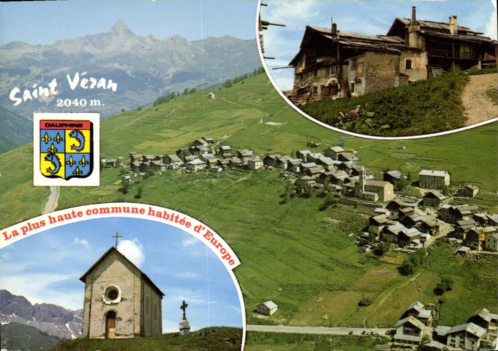 Saint-Véran — 2040 m. — Dauphiné, mais alta comuna habitada da Europa — Éditions Cellard - Frente