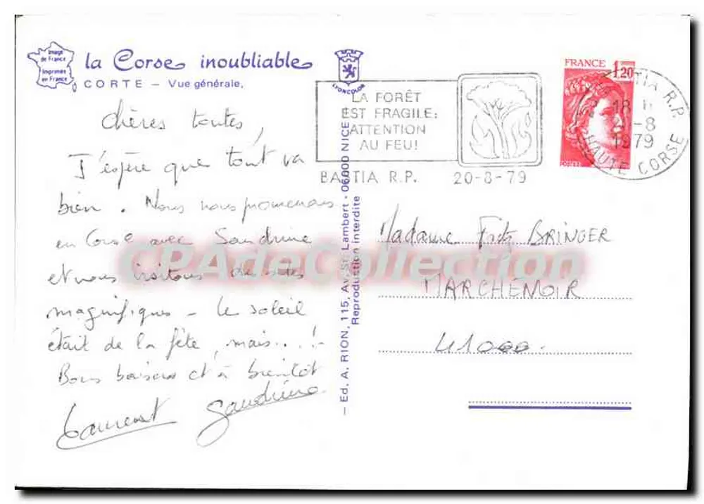 Corte — Vista geral — Ed. A. Lambert — n° 06000 - Verso