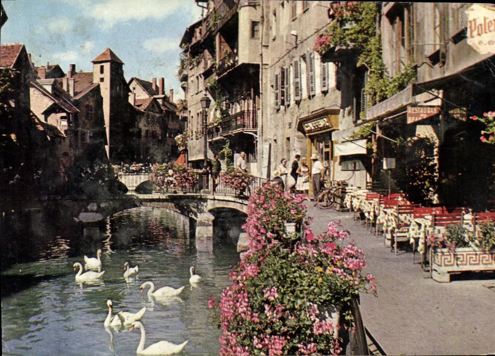 Annecy — Kanal des Thiou mit Schwänen — Éditions G. Rossa & Michod - Vorderseite