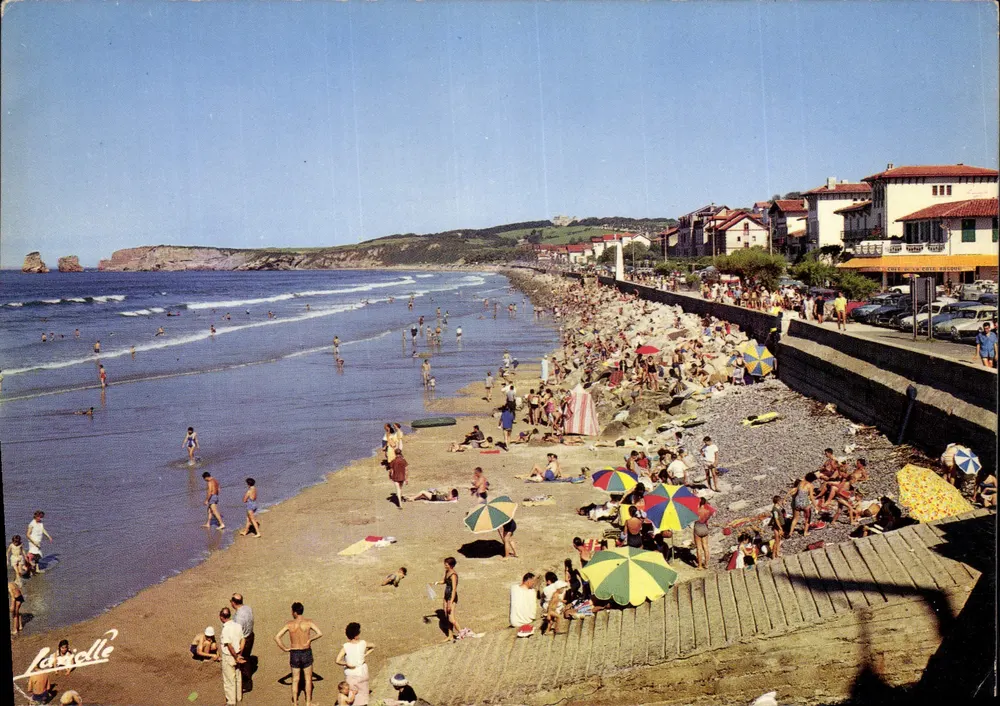 Praia de Hendaye — vista animada — Lavielle - Frente