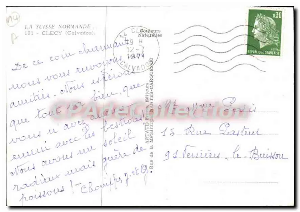 Clercy — A Suisse Normanda — Artaud Frères Éditeurs - Verso