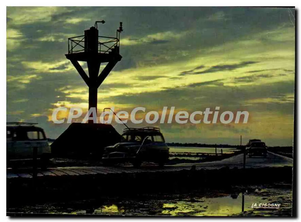 Coucher de soleil sur le Gois — Éditeur LA CISOGNE - Frente