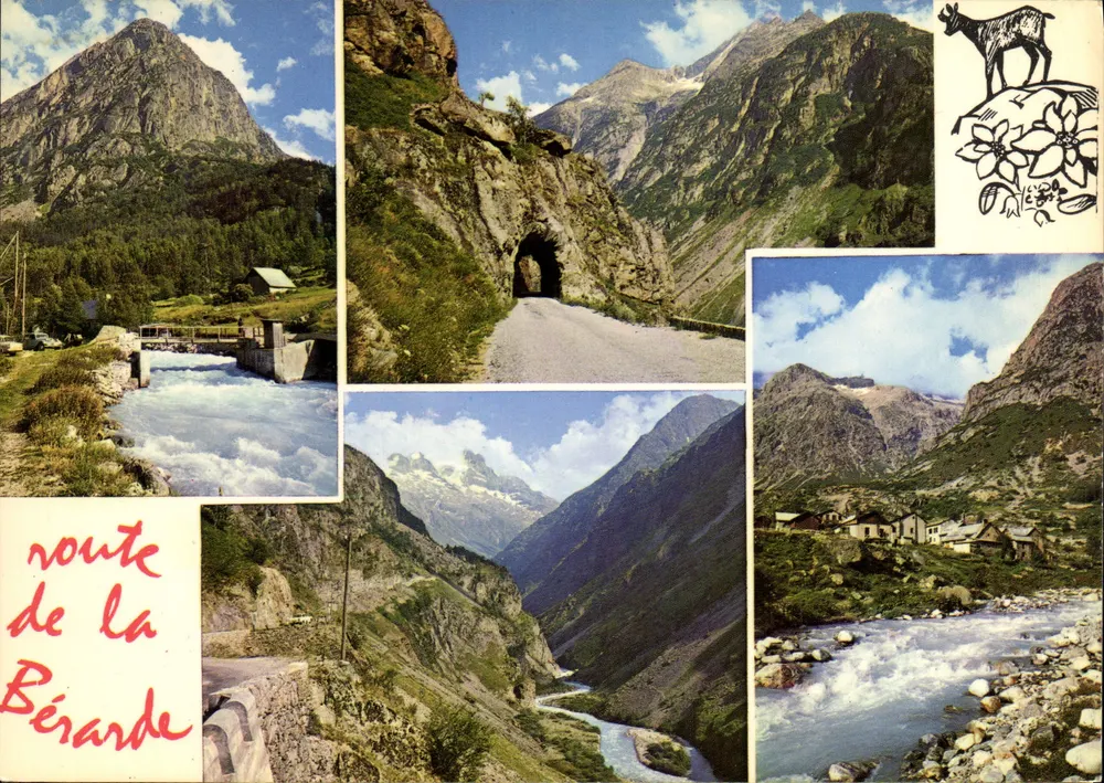 Route de la Bérarde — alpine Landschaften und Tunnel — Éditions J. Cellard - Vorderseite