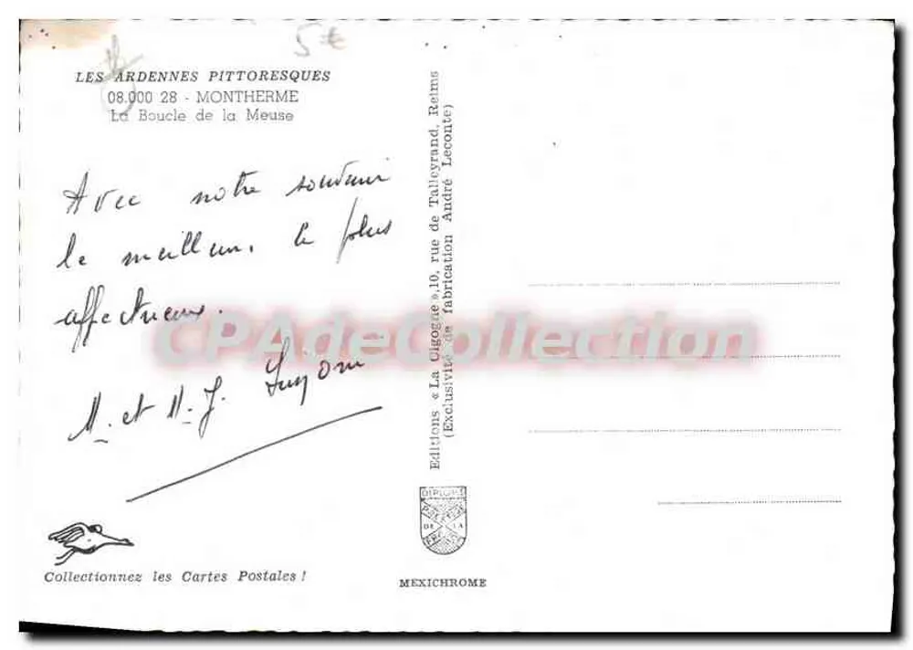 Pittoreske Ansichten der Ardennen — Die Schleife der Meuse — Editionen « La Girogue » - Rückseite