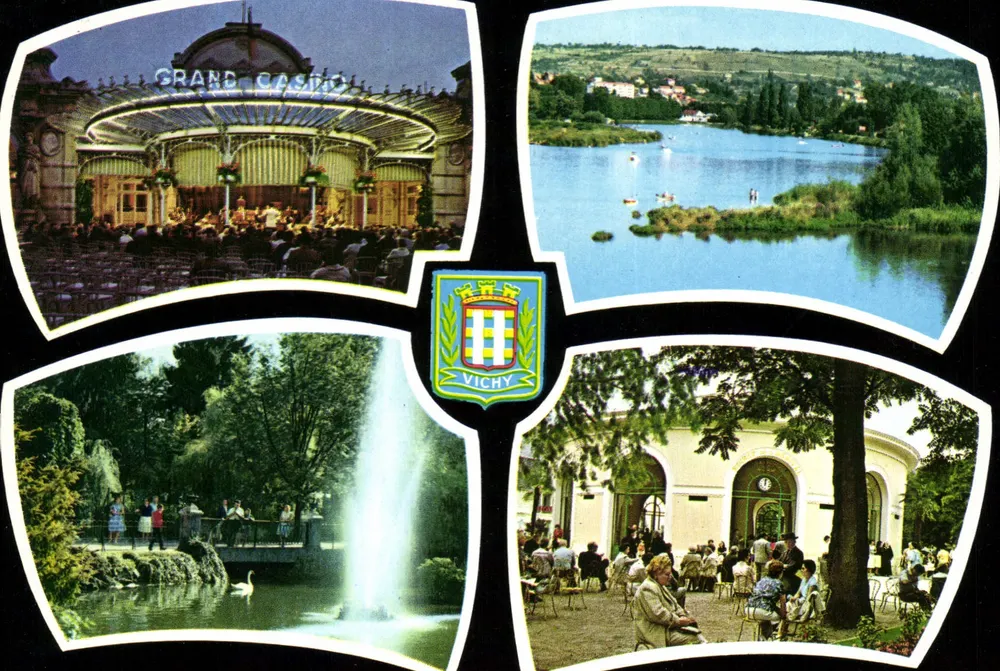Vichy — Grand Casino, lac, fontaine, parc — éditeur A. C. R. (n° 03) - Vorderseite