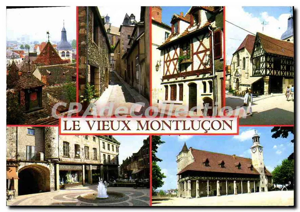 Le Vieux Montluçon — panoramischer Blick auf die Gassen und historischen Gebäude — Éditions du Lys - Vorderseite