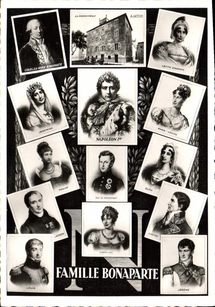 Familie Bonaparte — Ajaccio — Verlag Real-Photo, Paris - Vorderseite