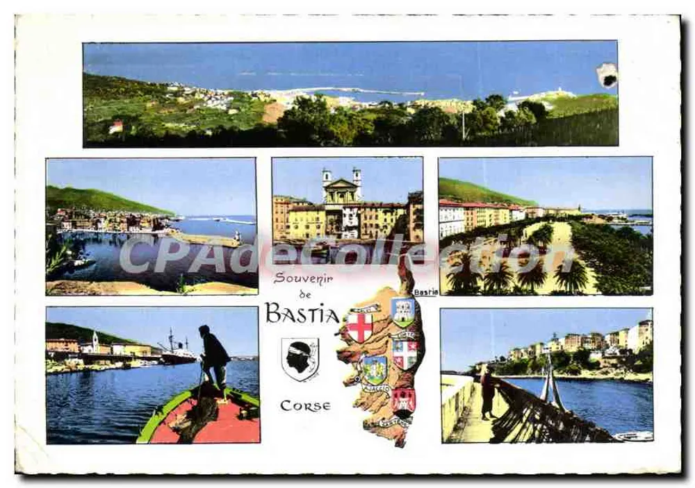 Bastia — vista panorâmica e cenas locais — Edições André Gignone - Frente