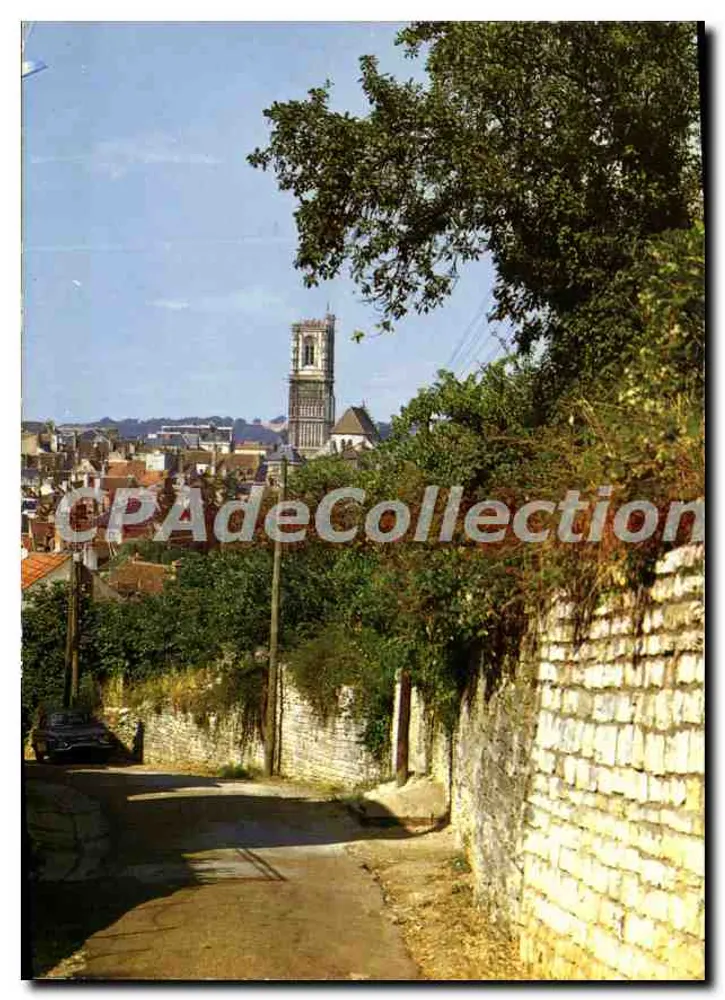 Clamecy (Nièvre) — widok na miasto z drogi Sembert — Wydawnictwo VERNESSES - Awers