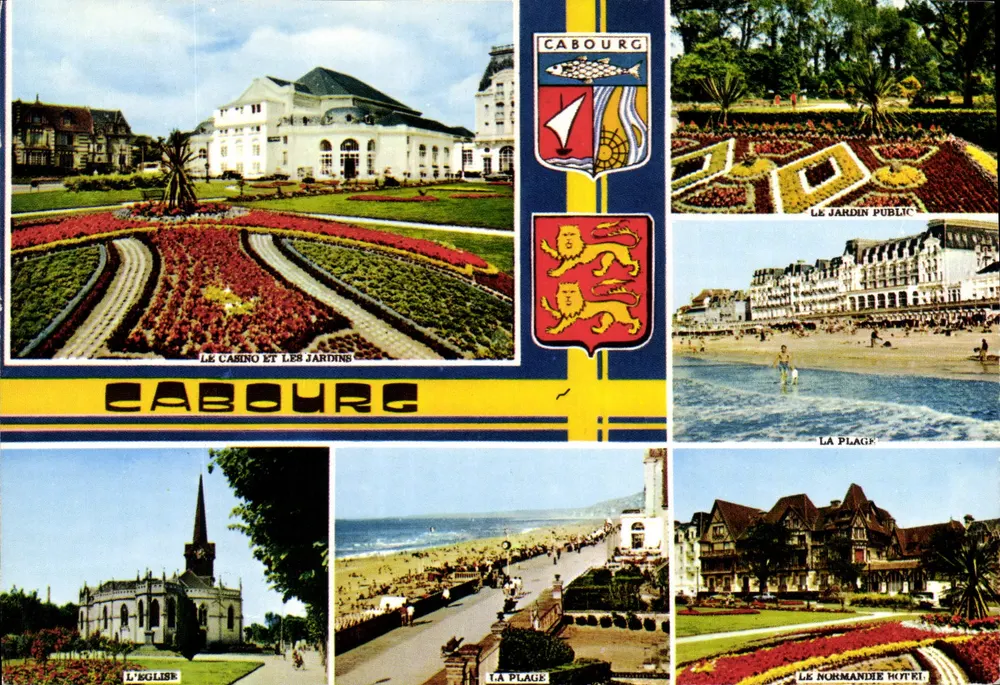 Cabourg — Das Casino und die Gärten, Der Öffentliche Garten, Die Strandpromenade, Die Kirche, Das Hotel Normandie — Verlag Natural Colors - Vorderseite