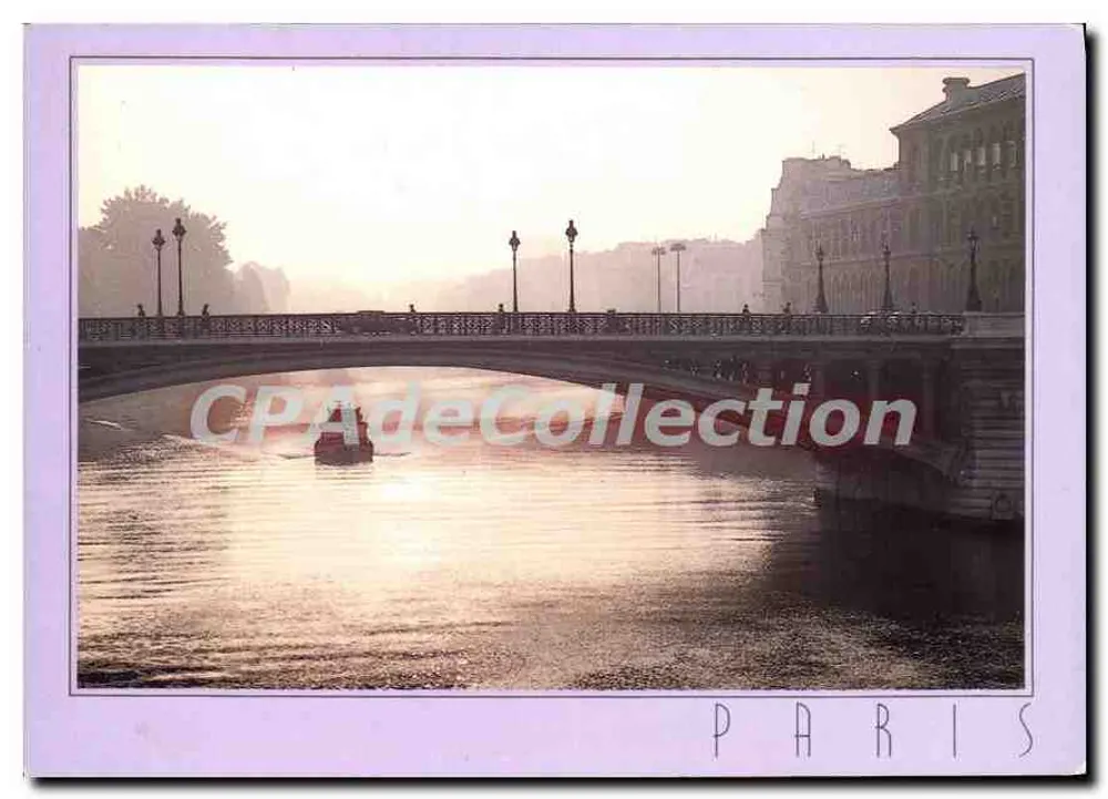 Ponte sobre a Seine em Paris — vista matinal — CPAdeCollection - Frente