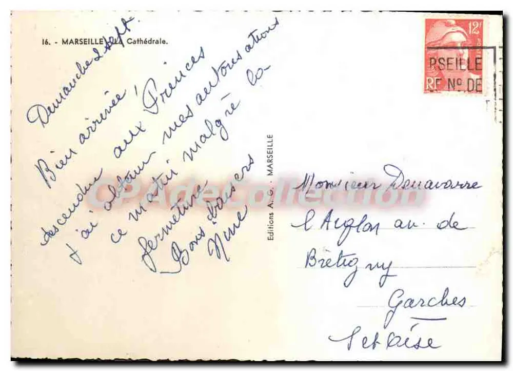 Marseille - La Cathédrale — J. Arlaud, n°16 - Verso