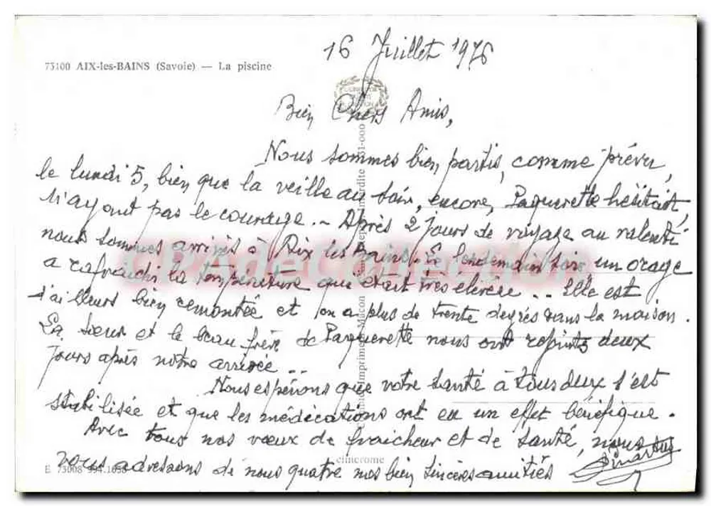 Aix-les-Bains — La piscine — Cinq - Reverso