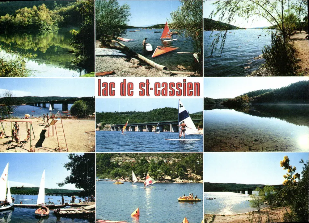 Lago de St-Cassien — vista panorâmica — Edição Photogély, Ondres - Frente