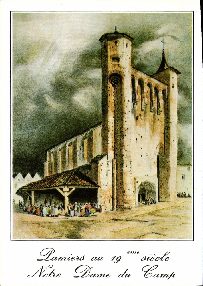 Pamiers — Notre Dame du Camp im 19. Jahrhundert — Lithografie des 19. Jahrhunderts, Editions F. LOUBATIÈRES - Vorderseite