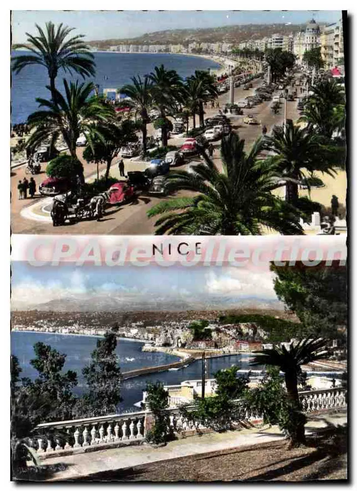 Nice — Allgemeiner Blick auf die Promenade des Anglais — Antike Ansichtskarte aus Sammlung - Vorderseite