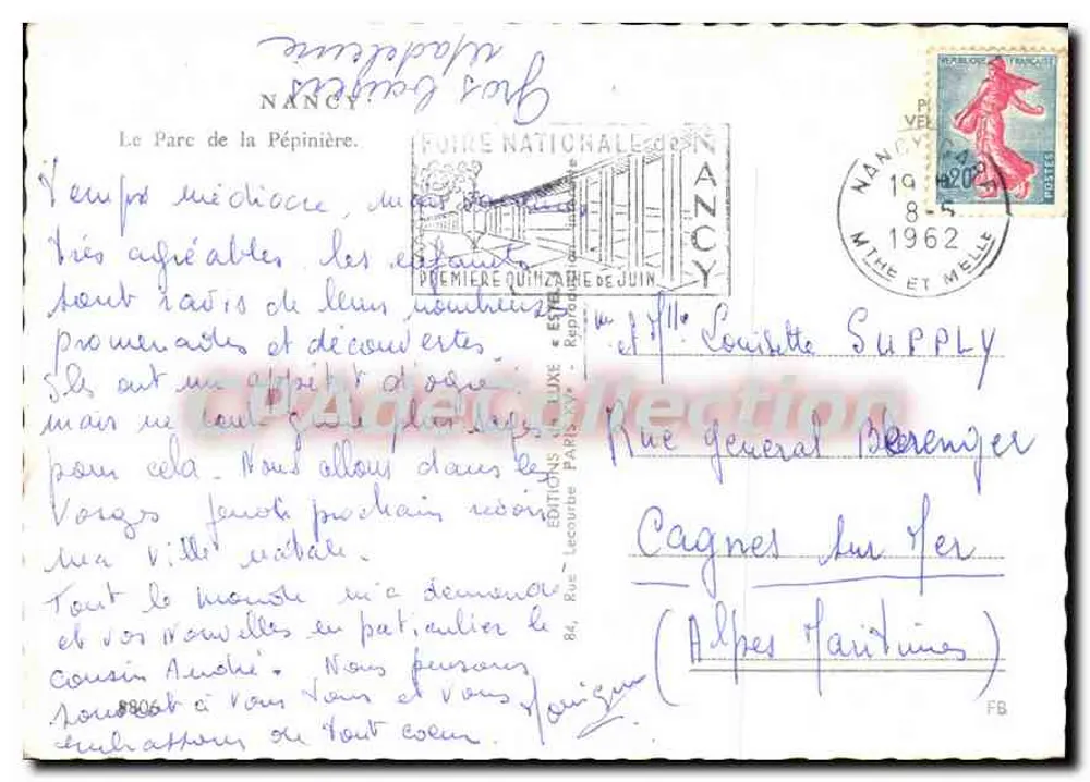 Parque da Pépinière — Nancy — Editora Estel - Verso