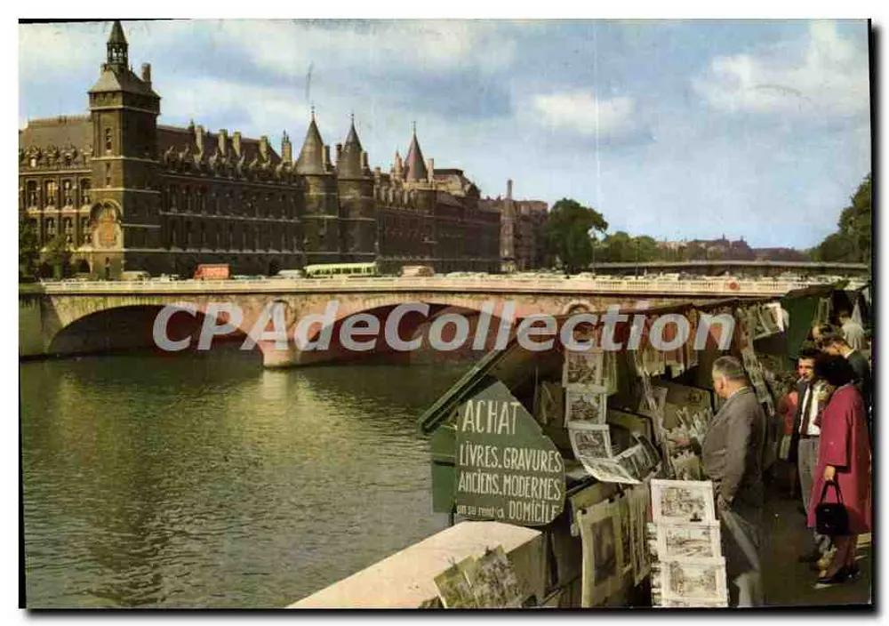 De boekhandelaren van de Quais — Parijs — Antieke ansichtkaart van Collection - Voorkant