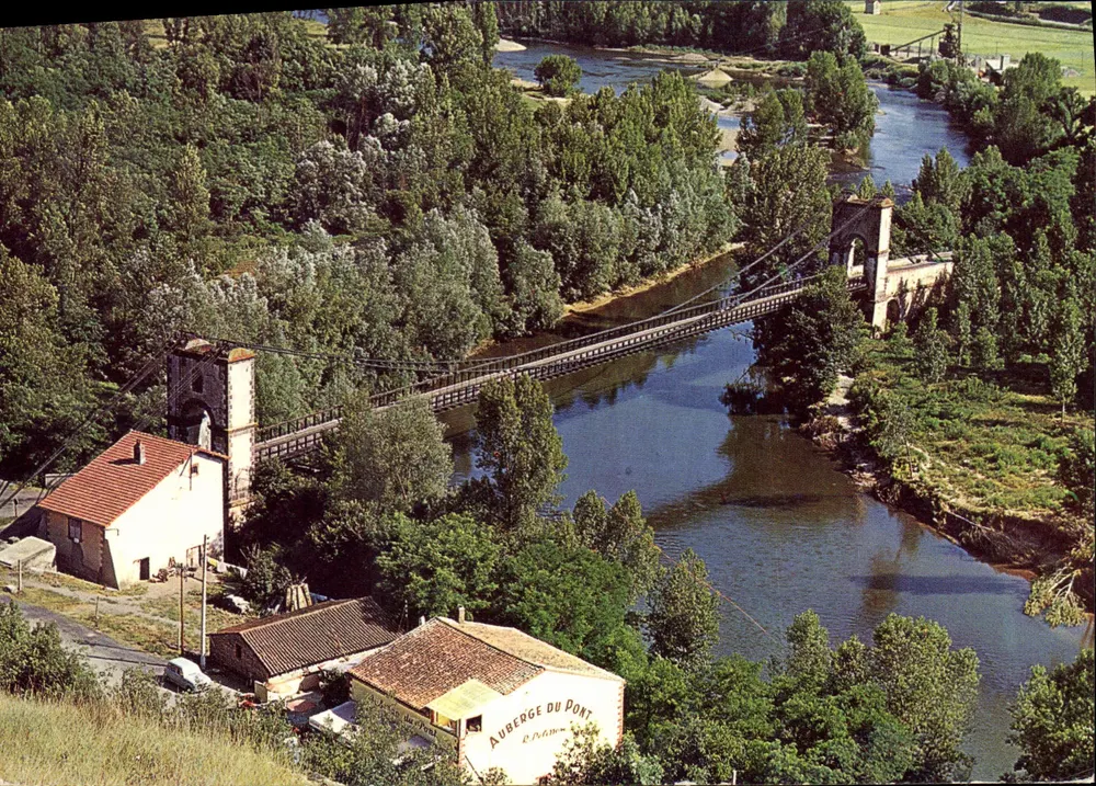 Der Hängebrücke von Issoire — Auberge du Pont — Verlag Pierre Artaud & Cie, Nantes - Vorderseite