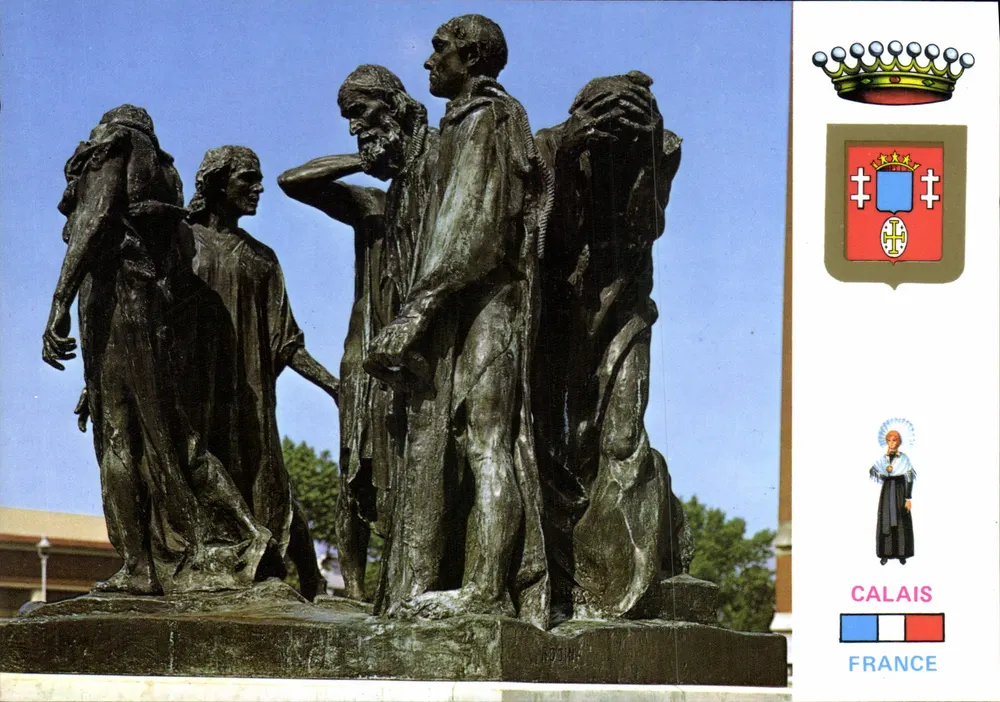 Os Bourgeois de Calais — obra de Rodin (1885) — Éditions MAGE, n° 5622/44 - Frente