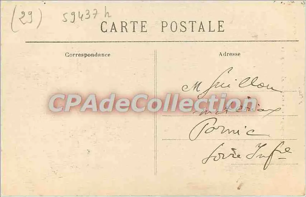 Quimper — Fachada da Catedral — Coleção Villard, Quimper - Verso