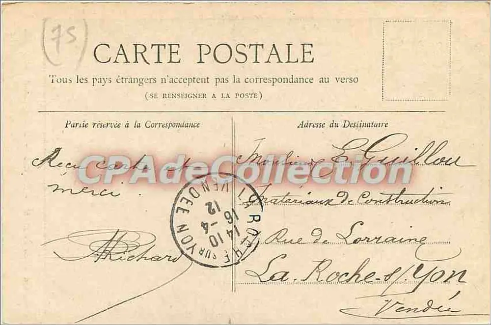 Paris — Igreja de São Agostinho — Coleção Petit Journal - Verso