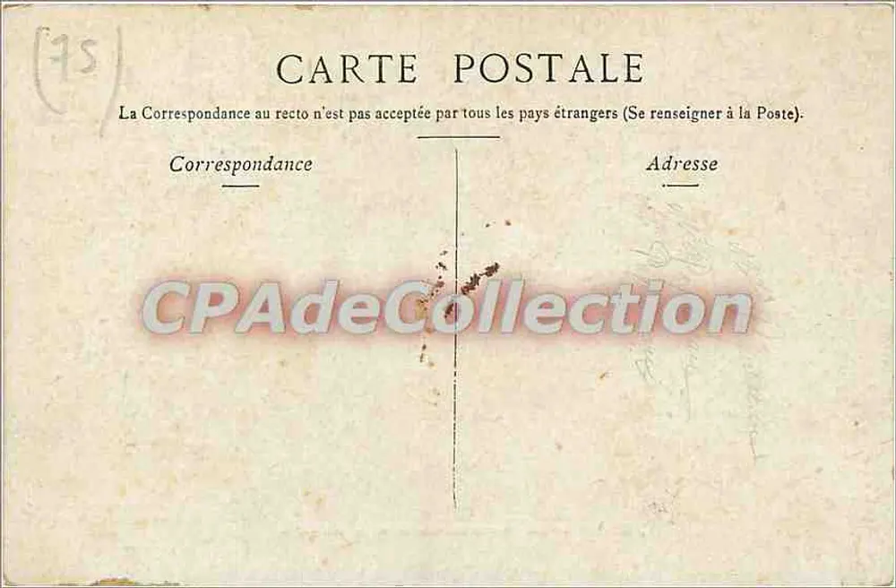 Paris - A Madeleine & Rue Royale — editor não identificado, número de série não visível - Verso