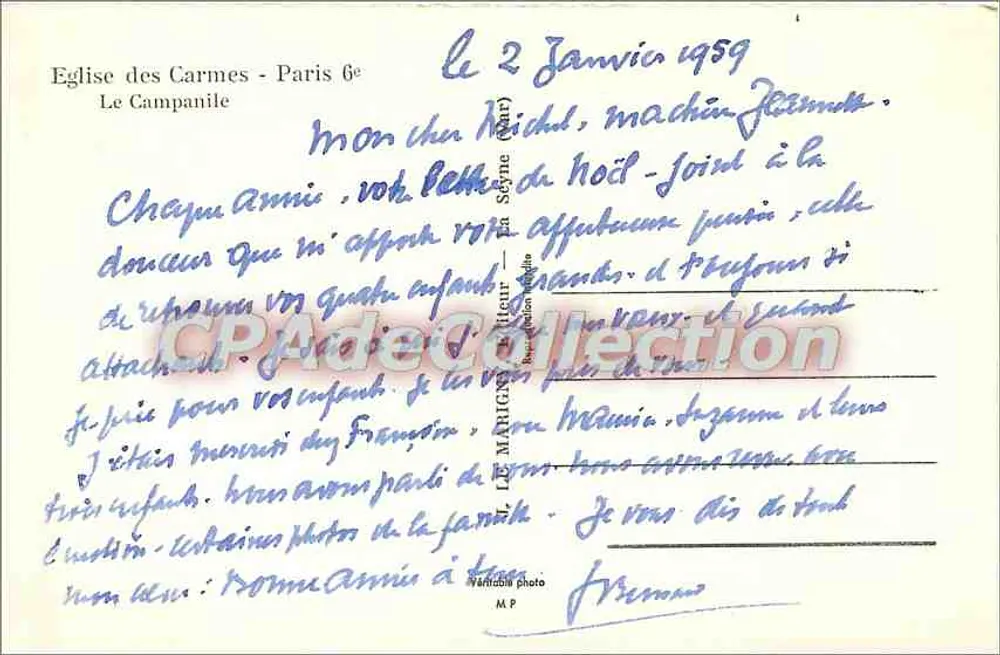 Igreja dos Carmelitas - Paris 6º — Le Campanile — Editor Express - Verso