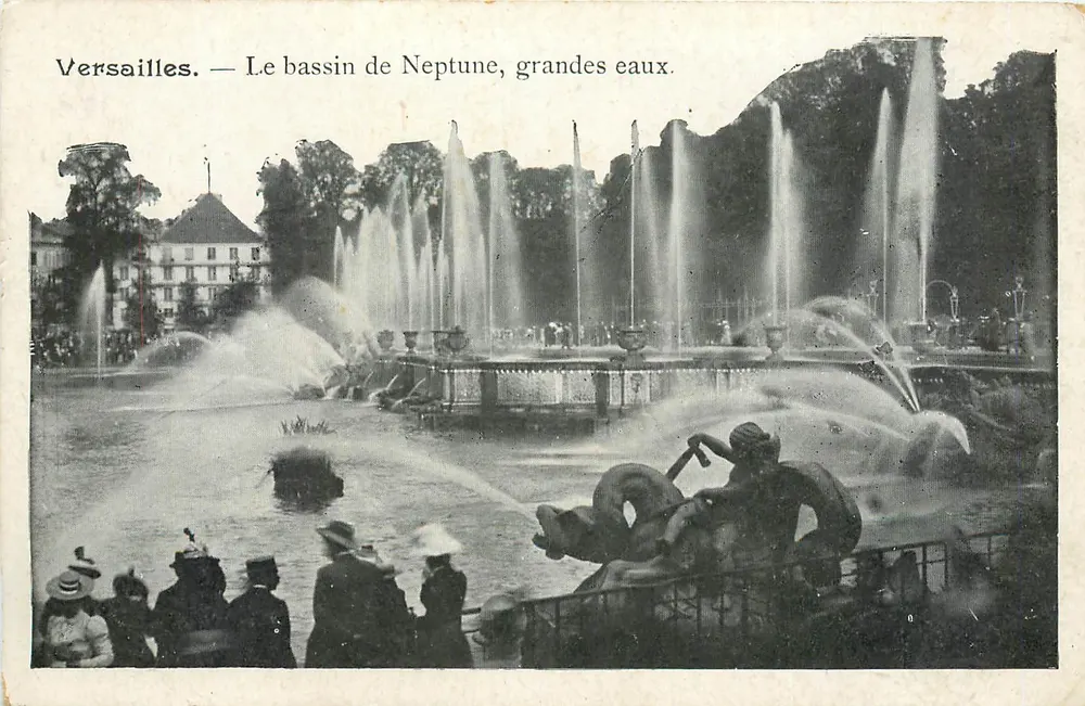 Versailles — Der Neptun-See, große Wasserfläche. - Vorderseite