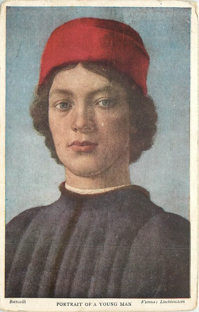 Retrato de um jovem — Botticelli — Viena : Liechtenstein - Frente