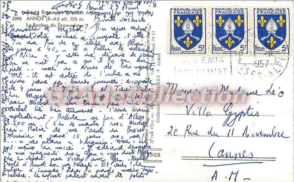 Le Rocher du Dromolaïs — Annot (Ariège) — wydawca nieznany, nr 3398 - Rewers