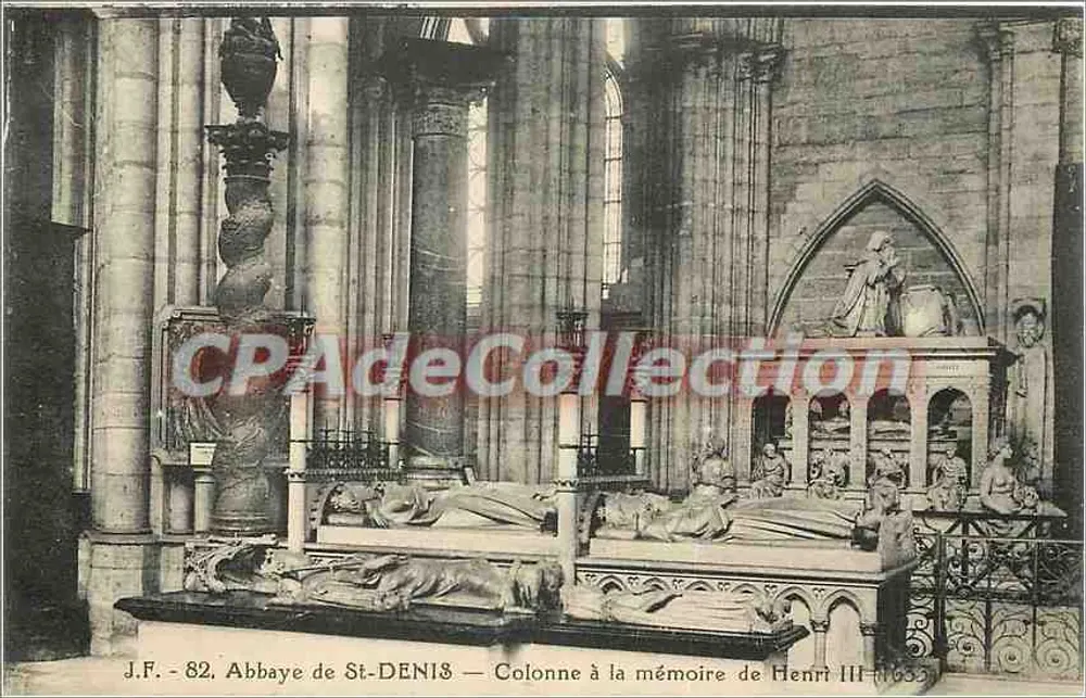 Abtei von St-Denis — Säule zur Erinnerung an Heinrich III — J.F. - 82 - Vorderseite