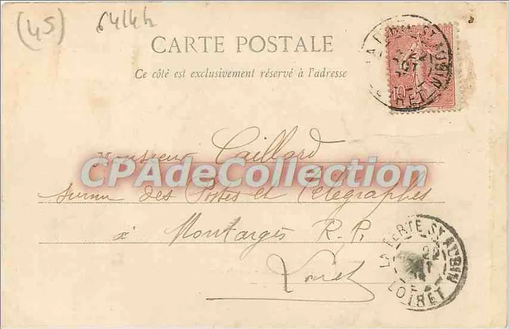 La Ferté-Saint-Aubin — Grande Rue — uitgever A. Audinat, cliché Joseph - Achterkant
