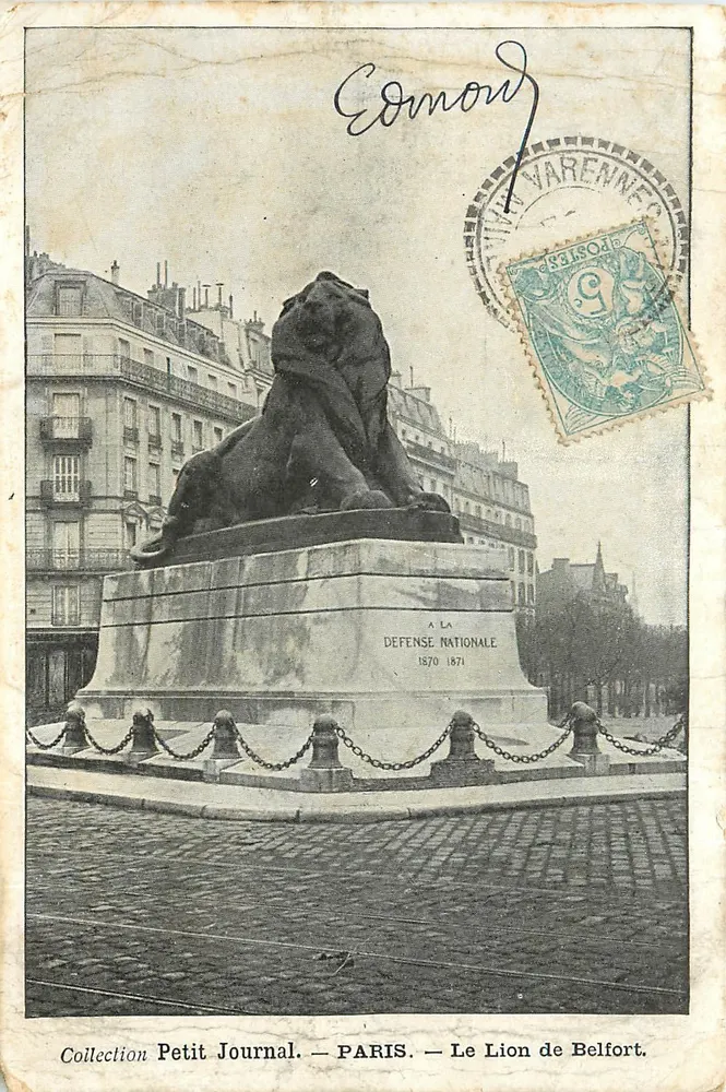 O Leão de Belfort — Paris — Coleção Petit Journal - Frente