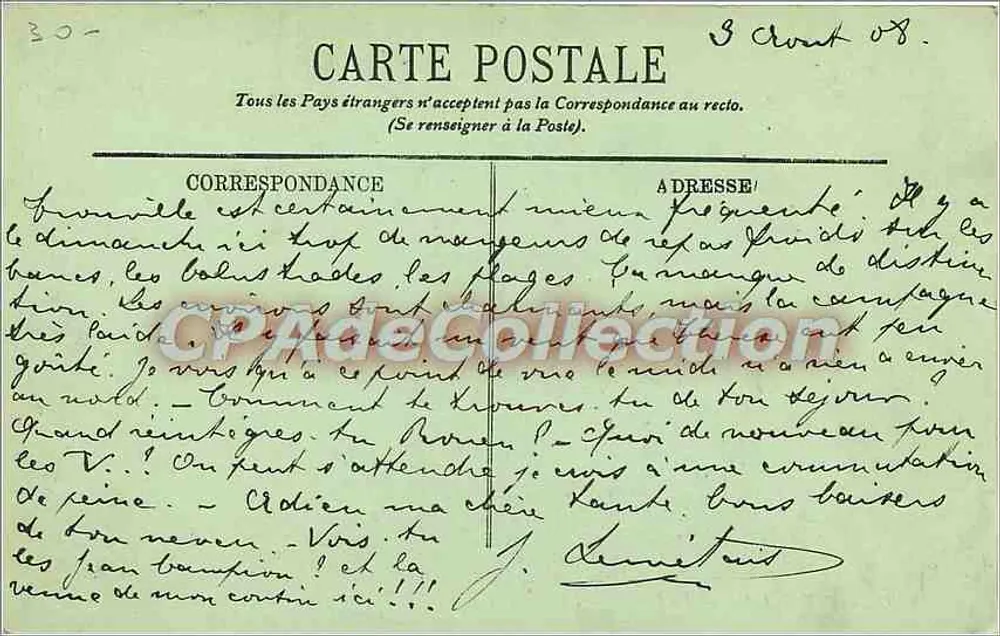 Ponteilac — A Praia — LL — n°229 - Verso