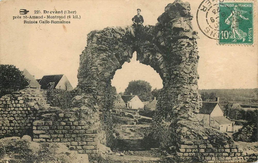 Gallo-Römische Ruinen — Drevant (Cher) nahe St-Amand-Montrond (4 km) — unbekannter Verleger, Nr. 225 - Vorderseite